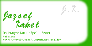 jozsef kapel business card