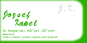 jozsef kapel business card